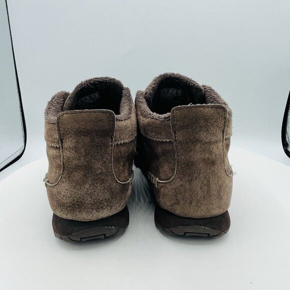 Skechers Shoes Womens Size 8 Brown Leather Moccasin Sneakers Memory Foam Booties - Picture 7 of 11